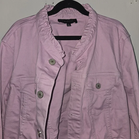 Talbots Light Lilac Pink Jean Jacket - Picture 2 of 9